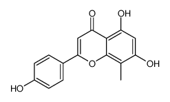 5,7-dihydroxy-2-(4-hydroxyphenyl)-8-methylchromen-4-one结构式