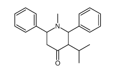 1-methyl-2,6-diphenyl-3-propan-2-ylpiperidin-4-one结构式