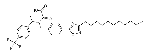 oxo{{1-[4-(trifluoromethyl)phenyl]ethyl}[4-(3-undecyl-1,2,4-oxadiazol-5-yl)benzyl]amino}acetic acid Structure