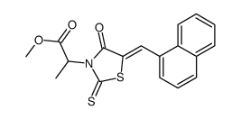 methyl 2-[5-(naphthalen-1-ylmethylidene)-4-oxo-2-sulfanylidene-1,3-thiazolidin-3-yl]propanoate Structure