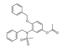 4-Benzyloxy-3-(N-methylsulphonyl-N-benzylamino)phenyl acetate Structure