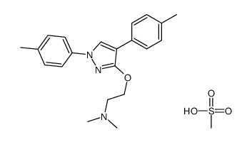 2-[1,4-bis(4-methylphenyl)pyrazol-3-yl]oxy-N,N-dimethylethanamine,methanesulfonic acid Structure