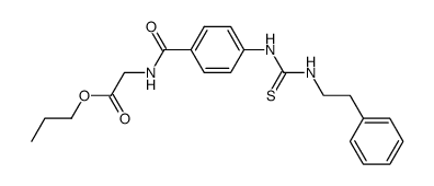 [4-(3-Phenethyl-thioureido)-benzoylamino]-acetic acid propyl ester Structure