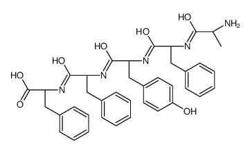 (2R)-2-[[(2R)-2-[[(2R)-2-[[(2R)-2-[[(2R)-2-aminopropanoyl]amino]-3-phenylpropanoyl]amino]-3-(4-hydroxyphenyl)propanoyl]amino]-3-phenylpropanoyl]amino]-3-phenylpropanoic acid结构式