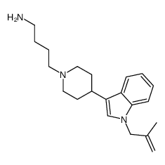 4-[4-[1-(2-methylprop-2-enyl)indol-3-yl]piperidin-1-yl]butan-1-amine Structure