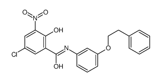 5-chloro-2-hydroxy-3-nitro-N-[3-(2-phenylethoxy)phenyl]benzamide Structure