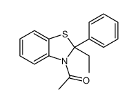 1-(2-ethyl-2-phenyl-1,3-benzothiazol-3-yl)ethanone Structure