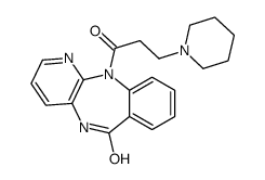 11-(3-piperidin-1-ylpropanoyl)-5H-pyrido[2,3-b][1,4]benzodiazepin-6-one Structure