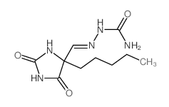 Hydrazinecarboxamide,2-[(2,5-dioxo-4-pentyl-4-imidazolidinyl)methylene]-结构式