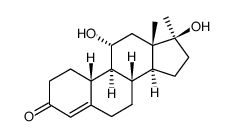 17α-methyl-11α,17β-dihydroxyestr-4-en-3-one结构式