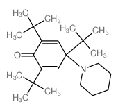 4-(1-piperidyl)-2,4,6-tritert-butyl-cyclohexa-2,5-dien-1-one结构式