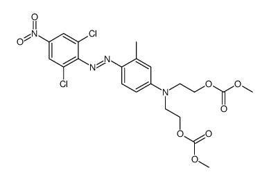 2-[4-[(2,6-dichloro-4-nitrophenyl)diazenyl]-N-(2-methoxycarbonyloxyethyl)-3-methylanilino]ethyl methyl carbonate Structure