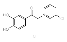 Pyridinium,3-chloro-1-[2-(3,4-dihydroxyphenyl)-2-oxoethyl]-, chloride (1:1)结构式