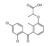 2-[3-(2,4-dichlorobenzoyl)-2-methylphenoxy]propanoic acid Structure