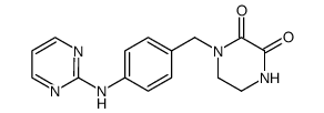 1-[4-(2-pyrimidinylamino)benzyl]-2,3-dioxopiperazine结构式