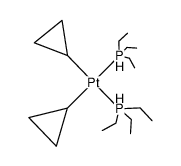 trans-dicyclopropylbis(triethylphosphine)platinum(II) Structure