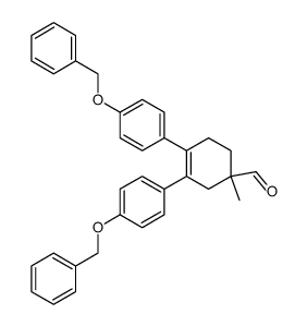 1-methyl-3,4-di(4-benzyloxyphenyl)cyclohex-3-ene carbaldehyde结构式