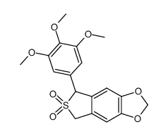 1-(3,4,5-trimethoxyphenyl)-5,6-methylenedioxy-1,3-dihydrobenzothiophene-2,2-dioxide Structure