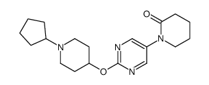 1-[2-(1-cyclopentylpiperidin-4-yl)oxypyrimidin-5-yl]piperidin-2-one Structure