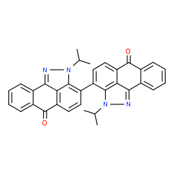 2,2'-diisopropyl[3,3'-bianthra[1,9-cd]pyrazole]-6,6'(2H,2'H)-dione结构式