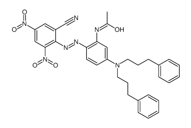 N-[5-[bis(3-phenylpropyl)amino]-2-[(2-cyano-4,6-dinitrophenyl)azo]phenyl]acetamide结构式