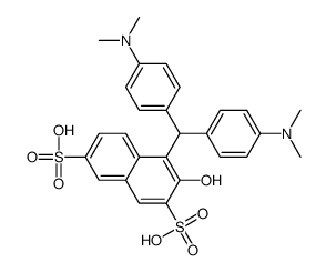 4-[bis[4-(dimethylamino)phenyl]methyl]-3-hydroxynaphthalene-2,7-disulphonic acid结构式