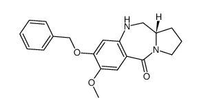 (11aS)-8-benzyloxy-7-methoxy-1,2,3,9,10,11,11a-hexahydro-5H-pyrrolo[2,1-c][1,4]benzodiazepin-5-one结构式