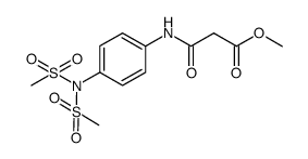 N-(4-Bis(methanesulfonyl)amino-phenyl)-malonamic acid methyl ester结构式