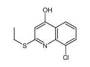 8-chloro-2-ethylsulfanyl-1H-quinolin-4-one结构式