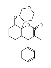 4a,5,6,7,8,8a-hexahydro-3-methyl-8a-(4-morpholinyl)-8-oxo-4-phenyl-4H-1,2-benzoxazine N-oxide结构式