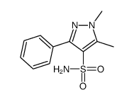 1,5-dimethyl-3-phenylpyrazole-4-sulfonamide Structure