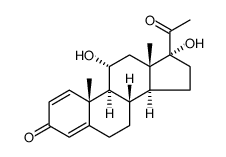 Pregna-1,4-diene-3,20-dione, 11,17-dihydroxy-, (11α) Structure