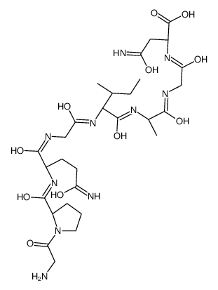 (2S)-4-amino-2-[[2-[[(2S)-2-[[(2S,3S)-2-[[2-[[(2S)-5-amino-2-[[(2S)-1-(2-aminoacetyl)pyrrolidine-2-carbonyl]amino]-5-oxopentanoyl]amino]acetyl]amino]-3-methylpentanoyl]amino]propanoyl]amino]acetyl]amino]-4-oxobutanoic acid Structure