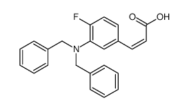 3-[3-(dibenzylamino)-4-fluorophenyl]prop-2-enoic acid Structure