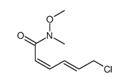 6-chloro-N-methoxy-N-methylhexa-2,4-dienamide结构式