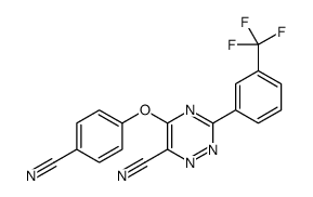 5-(4-氰基苯氧基)-3-[3-(三氟甲基)苯基]-1,2,4-三嗪-6-甲腈结构式