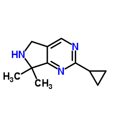 2-Cyclopropyl-7,7-dimethyl-6,7-dihydro-5H-pyrrolo[3,4-d]pyrimidine Structure