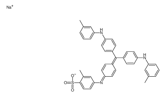 sodium 2-methyl-4-[4-[[4-(3-methylanilino)phenyl][4-(3-methylphenylimino)phenylidene]methyl]anilino]benzenesulphonate结构式