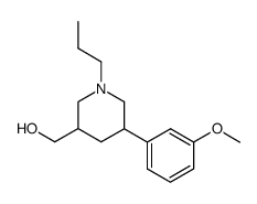 (5-(3-methoxyphenyl)-1-propylpiperidin-3-yl)methanol Structure