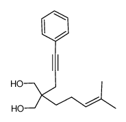 2-(4-methylpent-3-ynyl)-2-(3-phenylprop-2-ynyl)propane-1,3-diol Structure