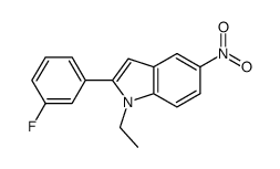 1-ethyl-2-(3-fluorophenyl)-5-nitro-1H-indole Structure