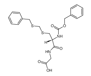 N-Benzyloxycarbonyl-S-benzylthiomethyl-L-cysteinyl-glycin结构式