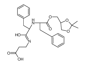 3-[[(2S)-2-[[1-[(2,2-dimethyl-1,3-dioxolan-4-yl)methoxy]-1-oxo-3-phenylpropan-2-yl]amino]-3-phenylpropanoyl]amino]propanoic acid结构式