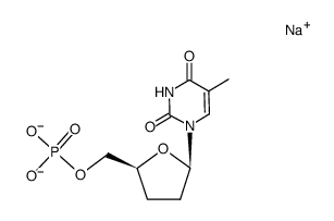 sodium (5-(5-methyl-2,4-dioxo-3,4-dihydropyrimidin-1(2h)-yl)tetrahydrofuran-2-yl)methyl phosphate Structure