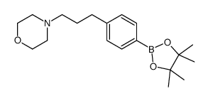 4-[3-[4-(4,4,5,5-四甲基-1,3,2-二噁硼烷-2-基)苯基]丙基]吗啉结构式