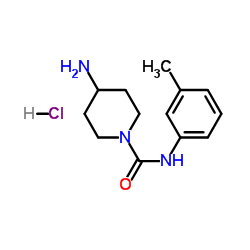 4-Amino-N-(3-methylphenyl)-1-piperidinecarboxamide hydrochloride (1:1) Structure