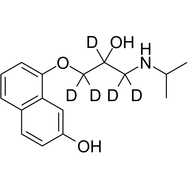 (rac)-7-Hydroxy Propranolol-d5结构式