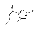 ethyl 4-fluoro-1-methylpyrrole-2-carboxylate结构式