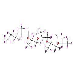 1-Iodo-1H,1H,2H,2H-perfluoro(4,7,10,13,16-pentamethyl-5,8,11,14,17-pentaoxaeicosane) Structure