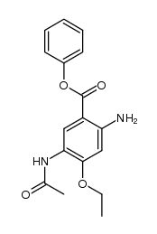 Phenyl 4-ethoxy-5-acetylamido-2-aminobenzoate结构式